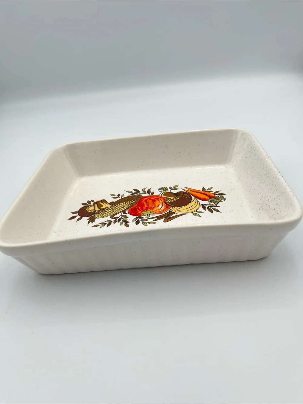 Vintage 70’s Northland Casserole Gratin Dish Pumpkin Mushroom Vegies Retro